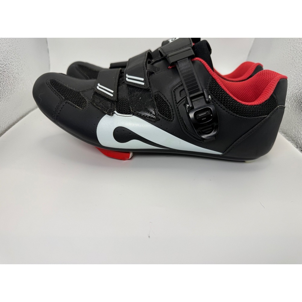 Peloton Cycling Shoes Size 44 – Black & Red Indoor Spin Shoes with Cleats Includ